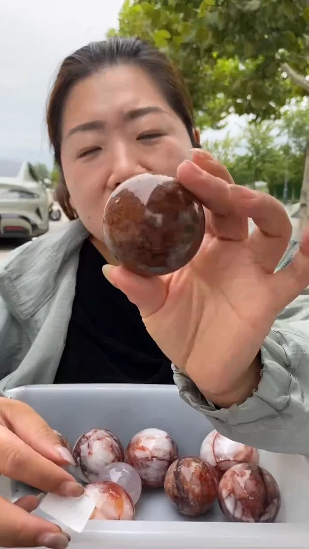 未镶嵌珠宝半成品水晶胶花球D534