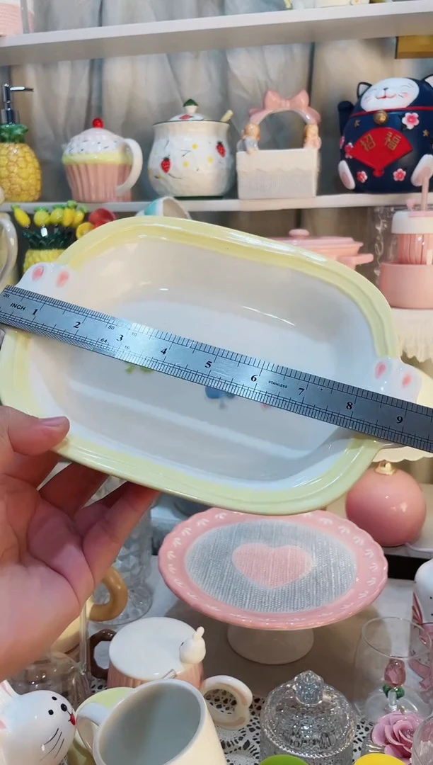 【闪购商品】瓷片兔子长盘发货快质量好