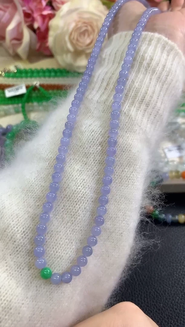未镶嵌手串翡翠c143 紫货有色差多样性一件发货