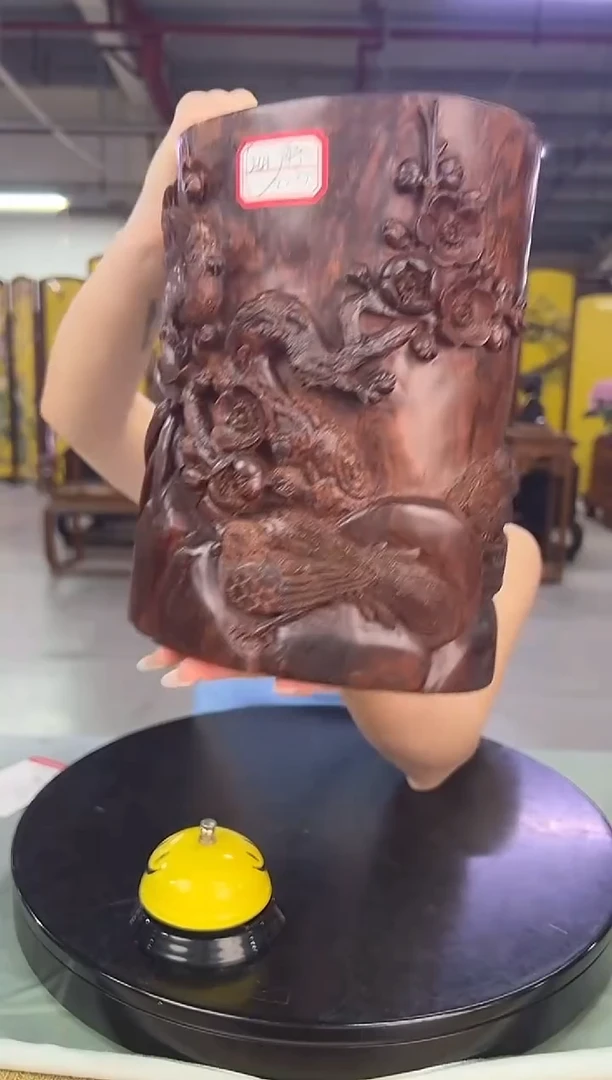 木c*DT176812-P7MK-岁寒三友笔筒