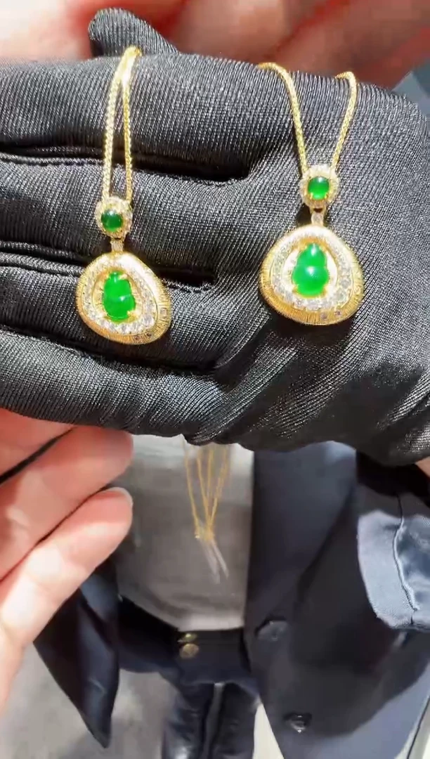 【闪购商品】翡翠吊坠(赠链)银S925镶嵌3【多样性发一】