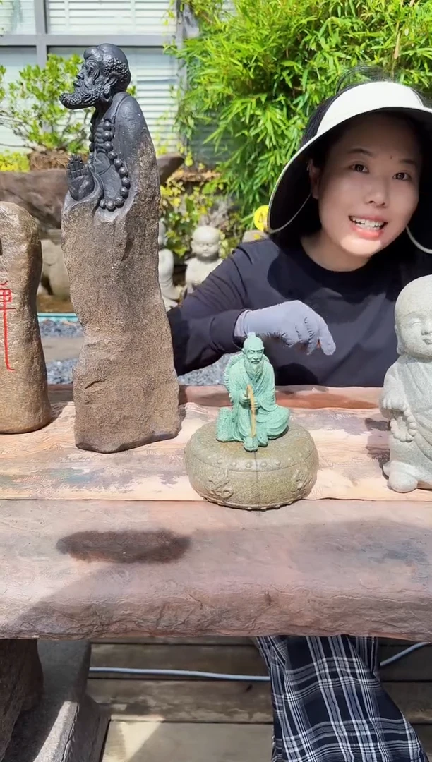 人造石造景摆件钓鱼翁
