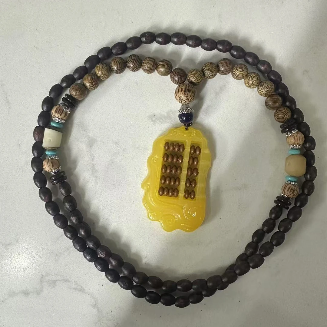 H82 鸡翅木长串脖挂