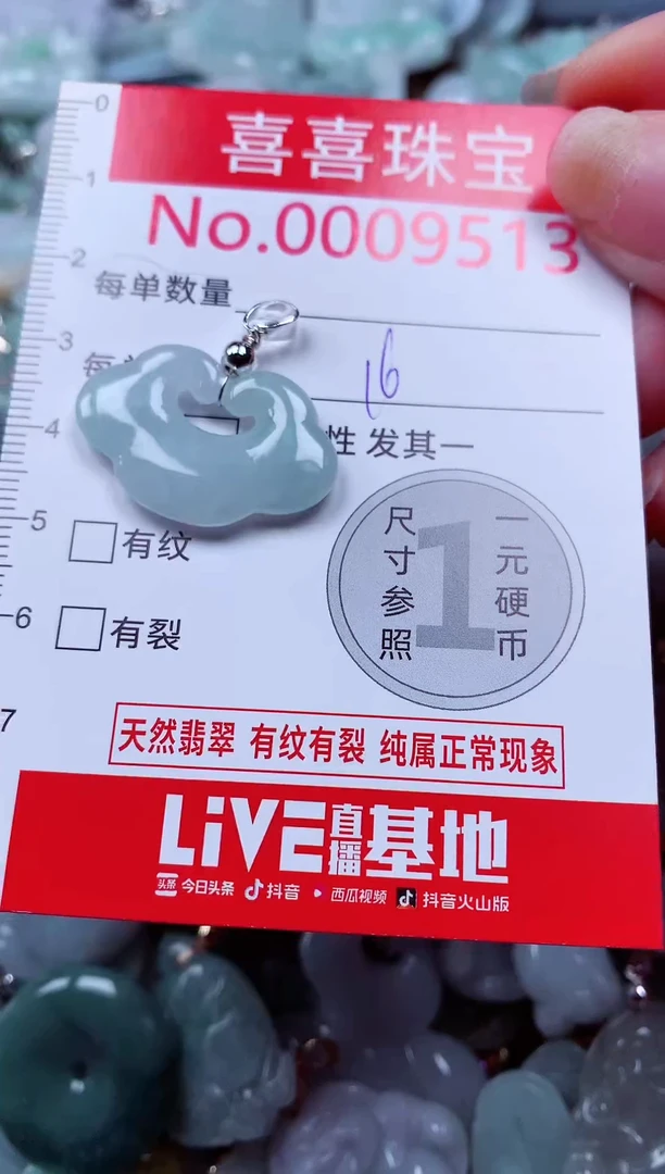 吊坠(不含链)未镶嵌翡翠9513