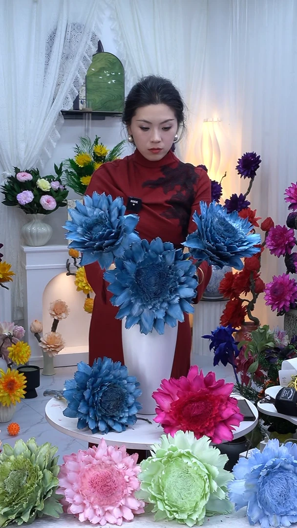 永生洋蓟灰蓝3头【叶片有伤】8092