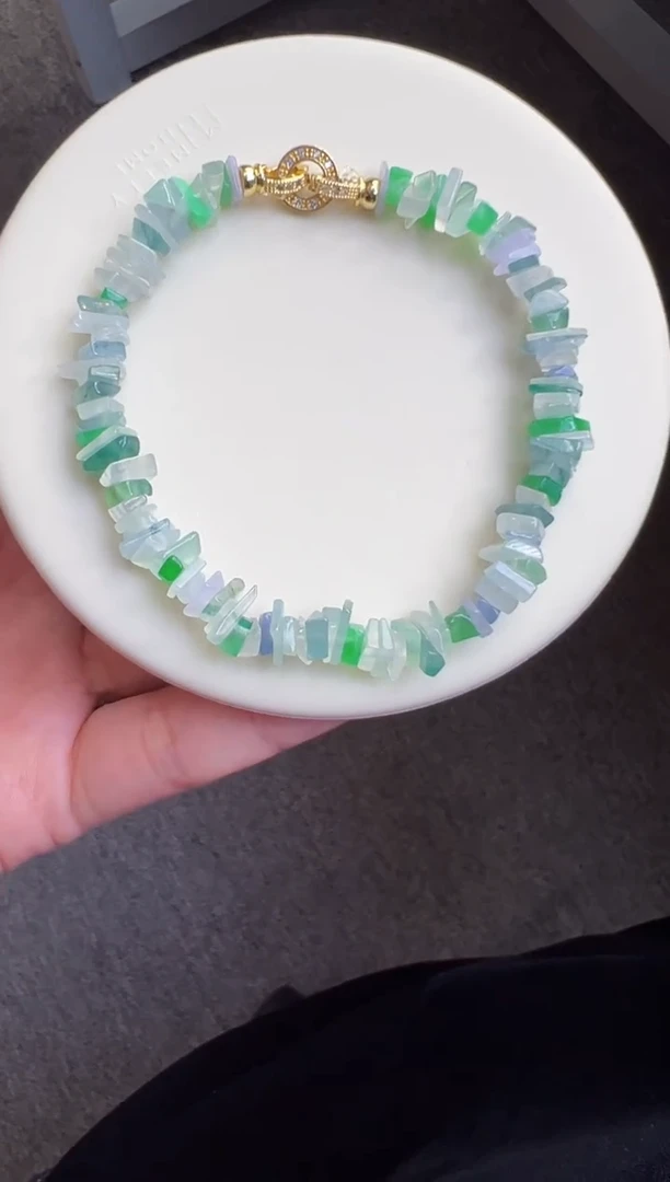 未镶嵌手链翡翠碎碎冰单圈