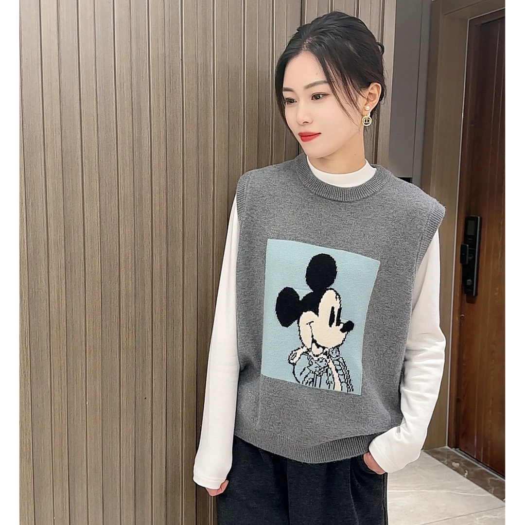 2025新款针织衫女秋冬新款女士马甲休闲百搭毛背心坎肩