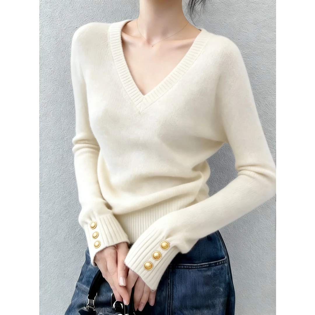 2025秋冬季新款慵懒风女时尚气质针织衫爆款穿搭休闲显瘦长袖毛衣