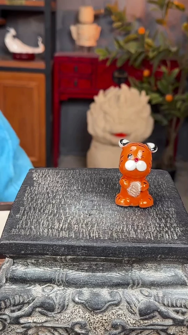 【闪购商品】摆件釉上彩陶瓷实木收纳盒