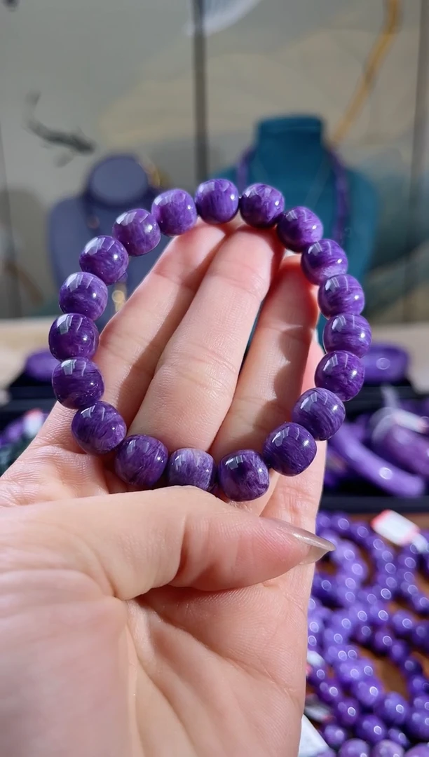 【闪购商品】查罗石（紫龙晶）手串未镶嵌10m