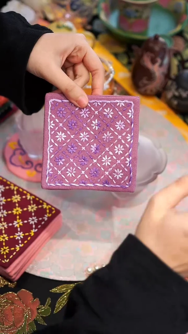 【闪购商品】瓷片刺子绣大碗茶的茶器