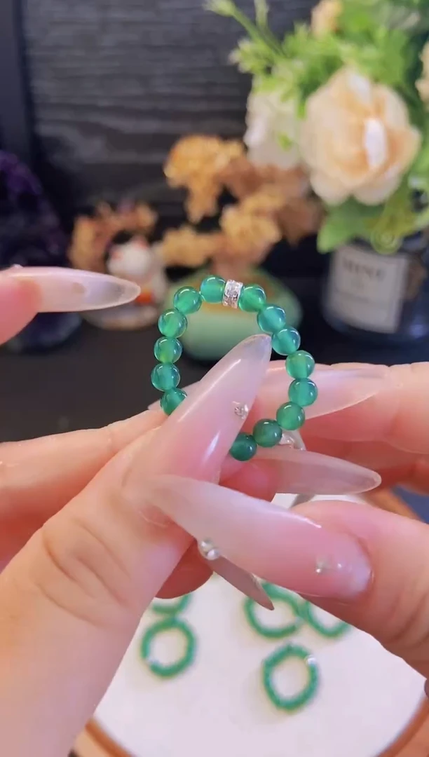 水晶戒指未镶嵌绿玛nao