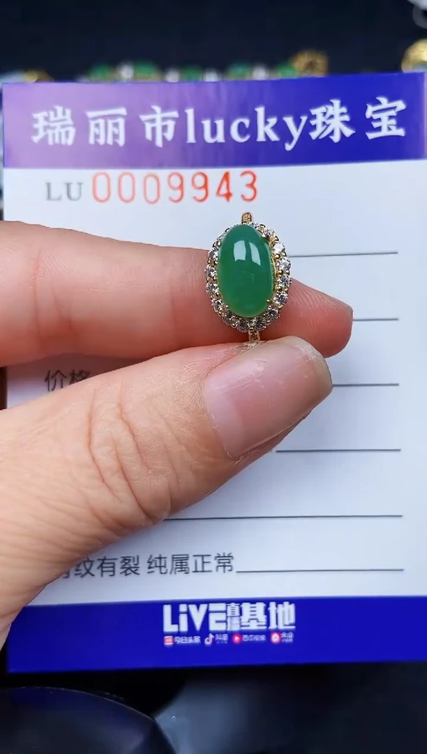 翡翠银S925镶嵌颈饰9943