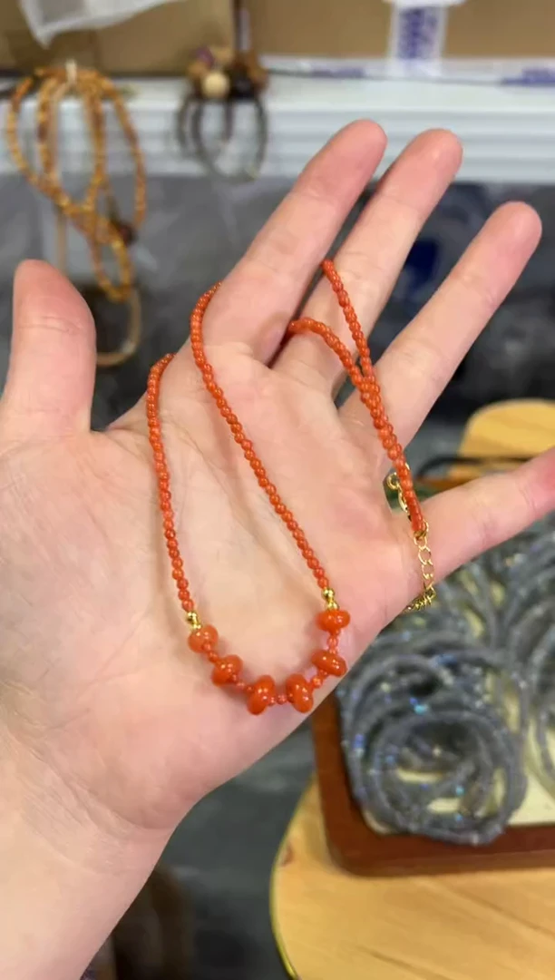 【闪购商品】南红玛瑙手链未镶嵌南红玛瑙配件款项链[0271]