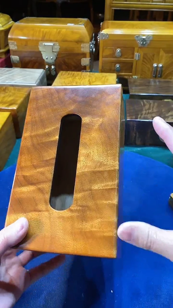 【闪购商品】金丝楠木艺小叶桢楠 纸巾盒