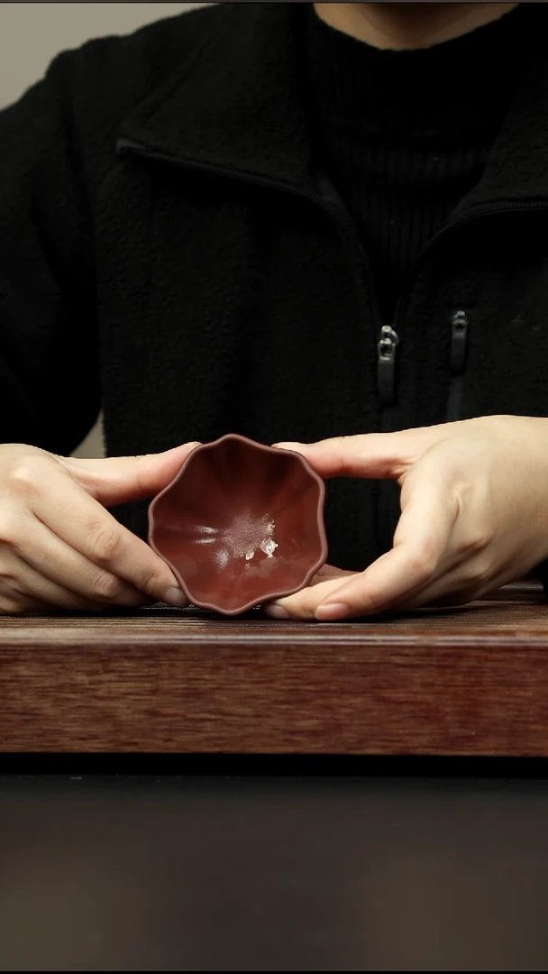 茶壶紫砂中槽清 菱花杯