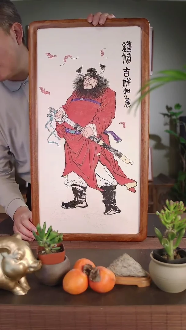 国画张小菲手绘大钟馗