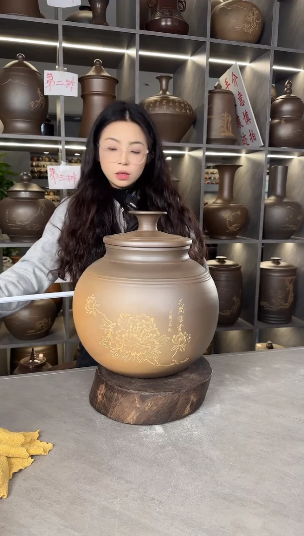 【闪购商品】罐本陶手作坭兴陶4-5斤茶叶罐手工痕迹微瑕