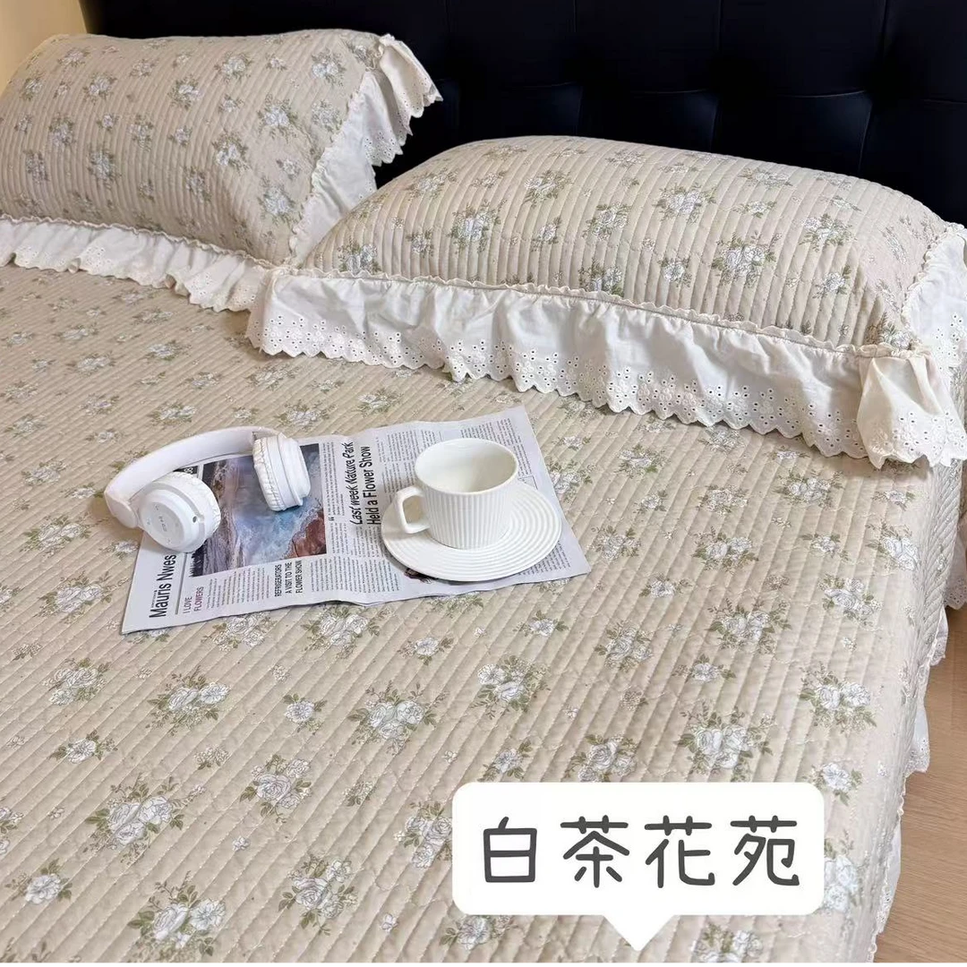 【白茶花苑】220*230cm（±3cm）三件套多功能针织棉布加厚双面绗缝