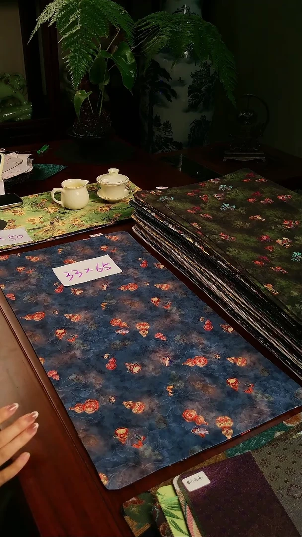 【葫芦双面】中国风干泡织锦茶席33*65