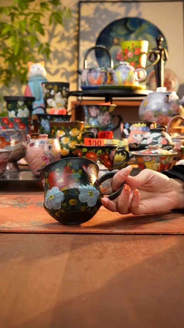 瓷片景德镇手工手绘526