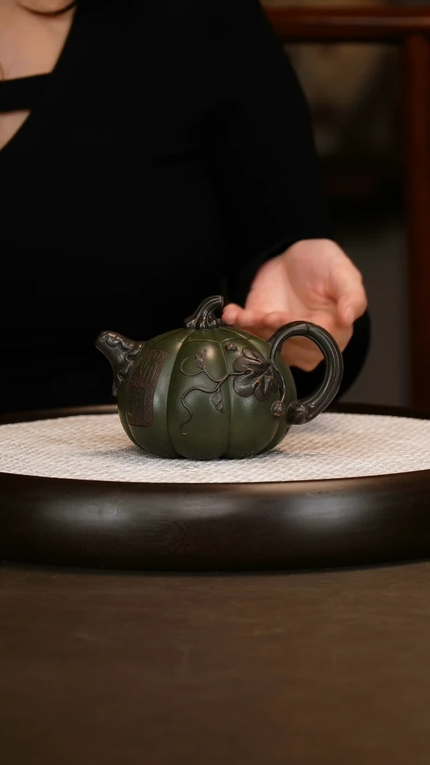 【蒋艺华】南瓜 老绿泥 280c +事事如意+蒋老墨宝