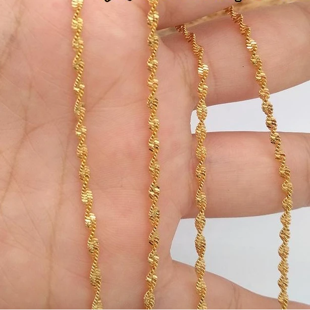 D102 波光粼粼水波纹项链