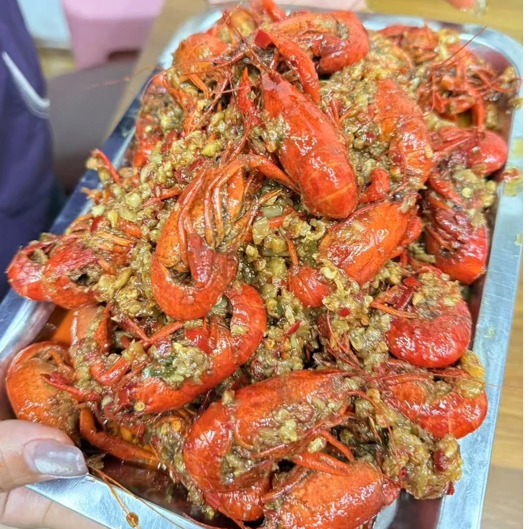 红烧十三香蒜泥油爆虾大青虾6-8钱/只3斤装/不含汤汁/活虾满肉青虾/真空包装顺丰快递/没肉死虾包赔精品