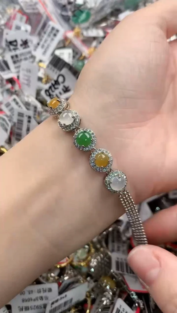 银S925镶嵌戒指翡翠1313--8