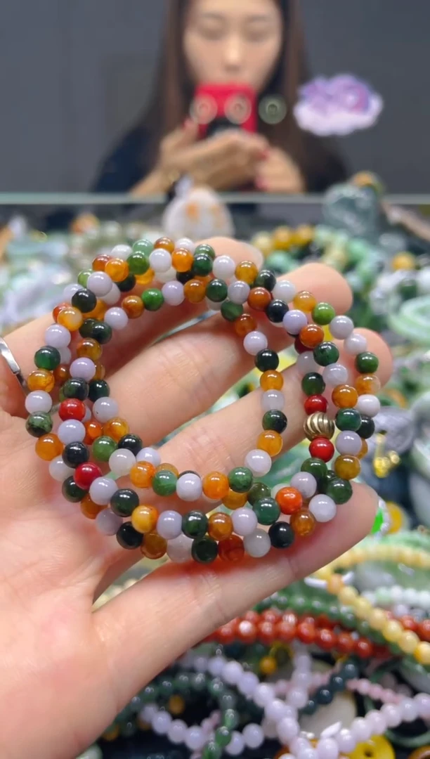 颈饰未镶嵌翡翠4MM/P/翡翠A货，一件也是批发价