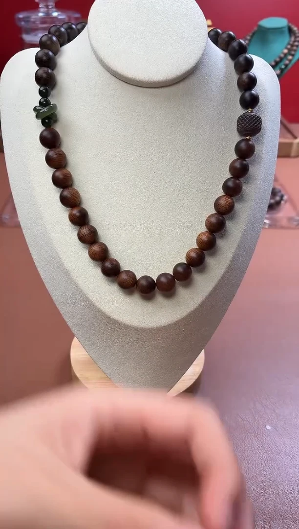 沉香手串沉水越南富森配越南顺化帝王紫棋楠10双圈设计款