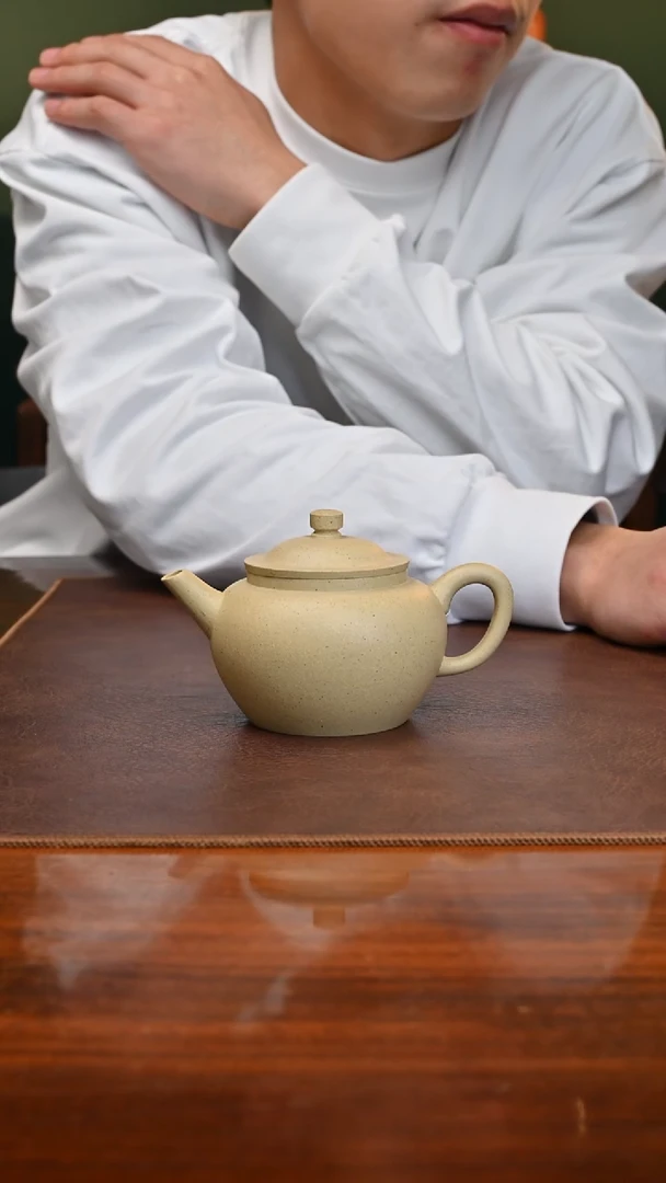 【闪购商品】紫砂茶壶笠帽200cc本绿