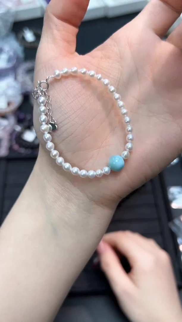 【闪购商品】淡水珍珠手绳未镶嵌64T多样性发其一/1条默认微瑕