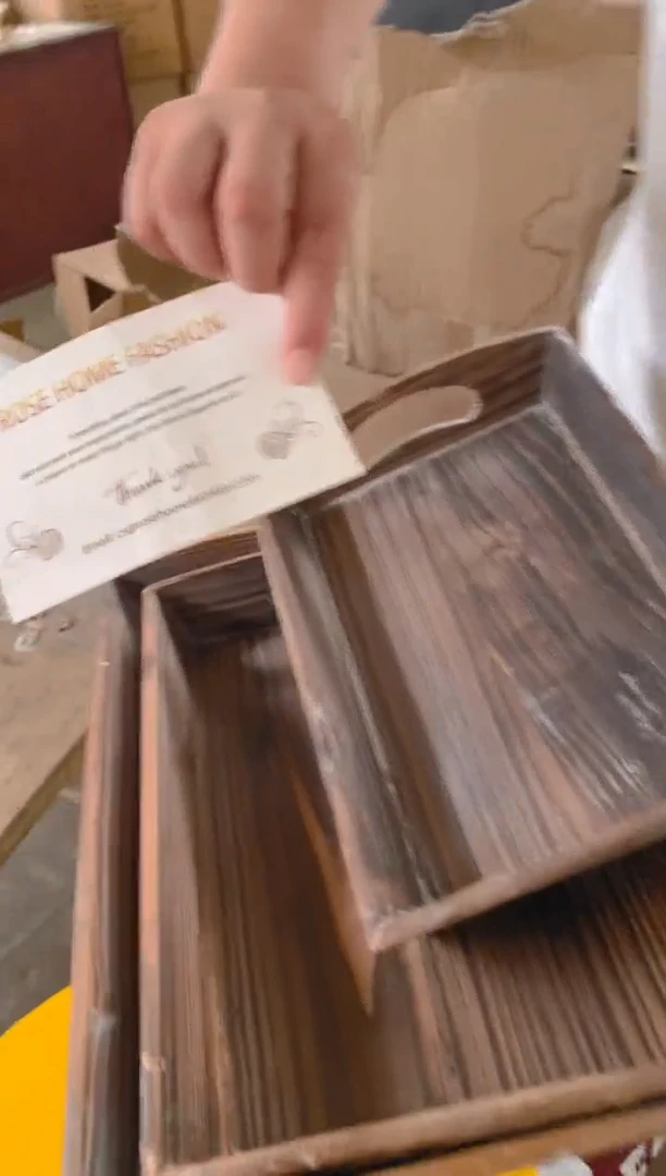 大理石圆角款205实木套三收纳托盘