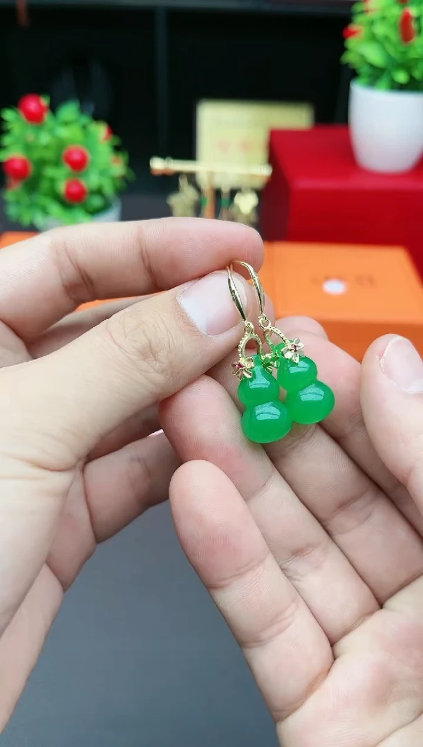 【闪购商品】玛瑙/玉髓耳钉银S925镶嵌213000