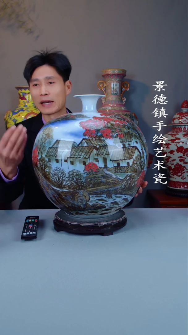摆件陶瓷景德镇手工手绘陶瓷摆件42