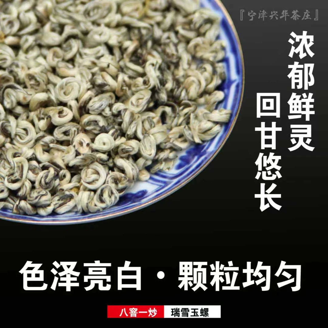 兴华茶庄2025新茉莉花茶八窨浓香型瑞雪玉螺250克盒装