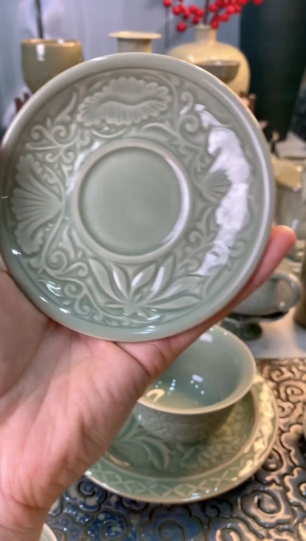 其他特价处理 莲纹盖碗【底托】