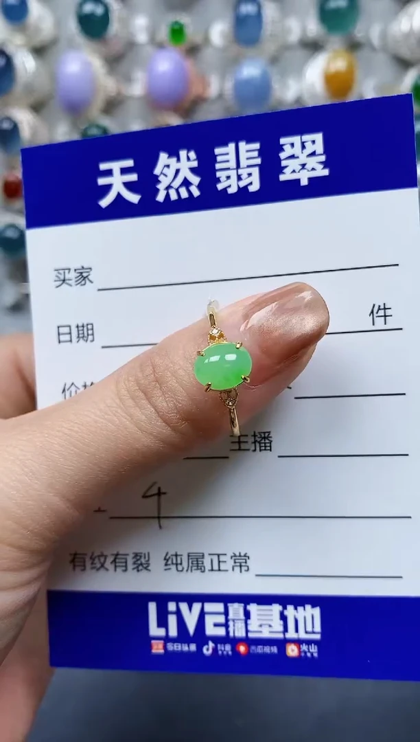 【闪购商品】翡翠戒指银S925镶嵌0004