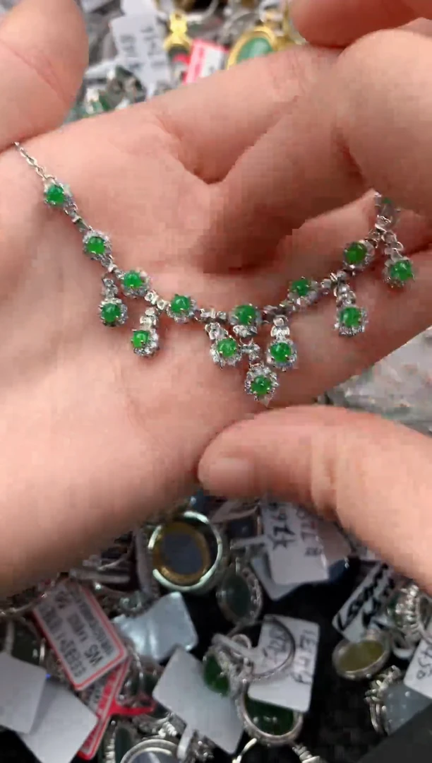 银S925镶嵌戒指翡翠111    10