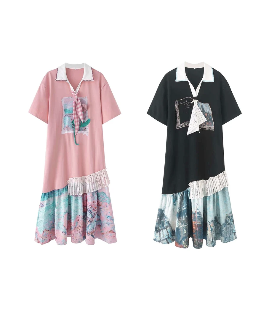 【翻页】连衣裙女夏季2025新款夏天裙子长裙设计感