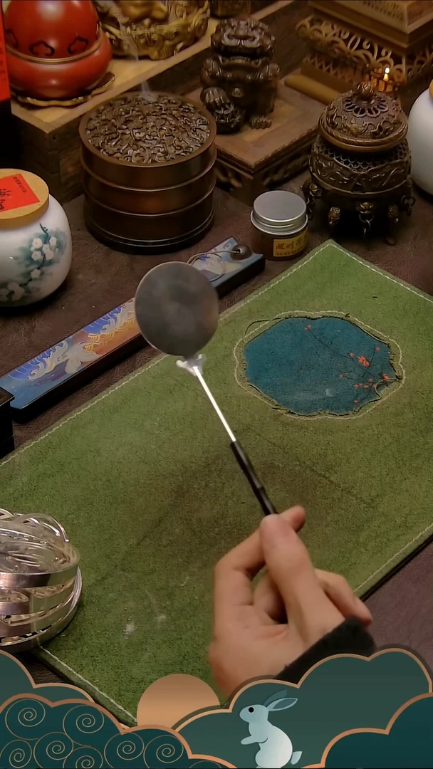 铜 镀银可折灰压【大号】