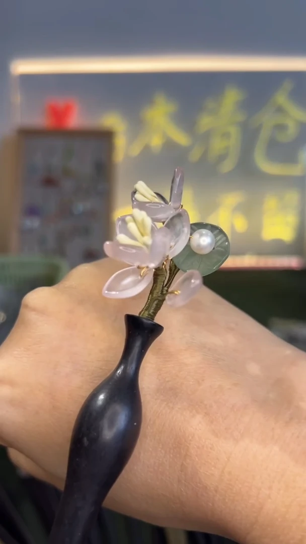 非金属无沧**水美丽发簪