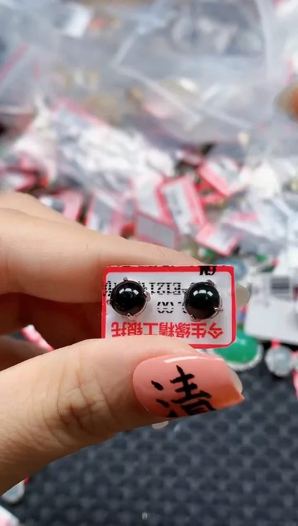 银S925镶嵌戒指翡翠天然A货缅甸翡翠