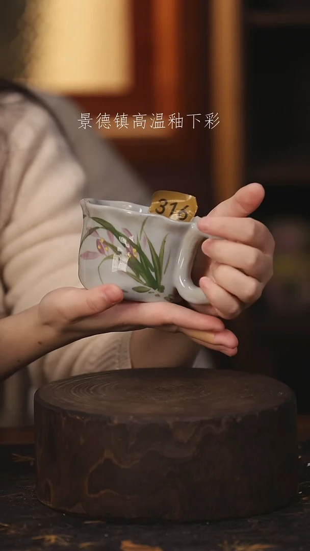 陶瓷景德镇高温釉下手绘陶瓷@L316@