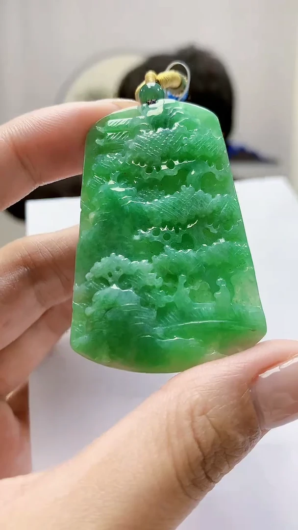 未镶嵌定制翡翠5145MM-毛货挂件72