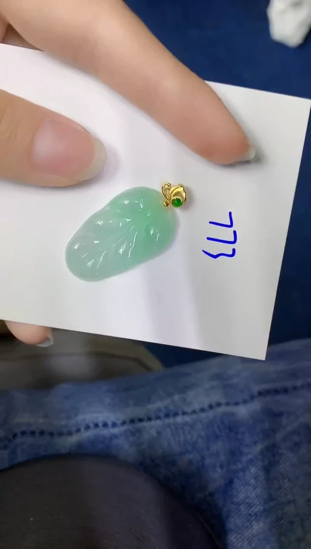 颈饰未镶嵌翡翠缅甸天然翡翠A货