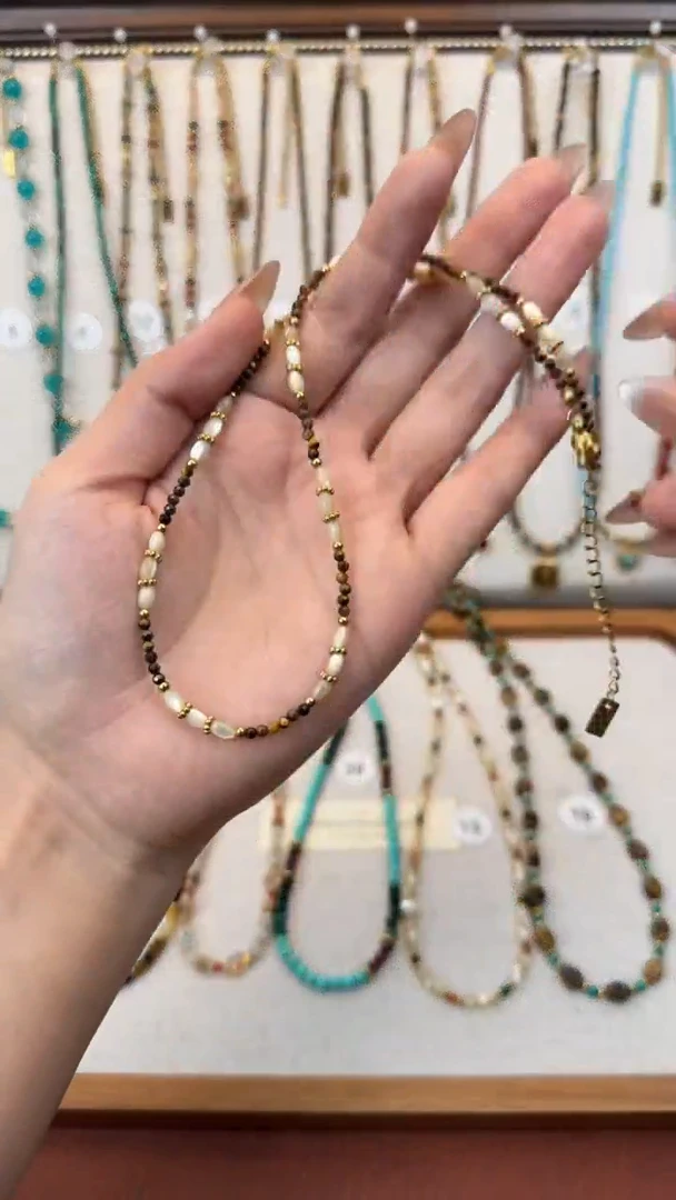 项链钛钢石英质玉新款50厘米