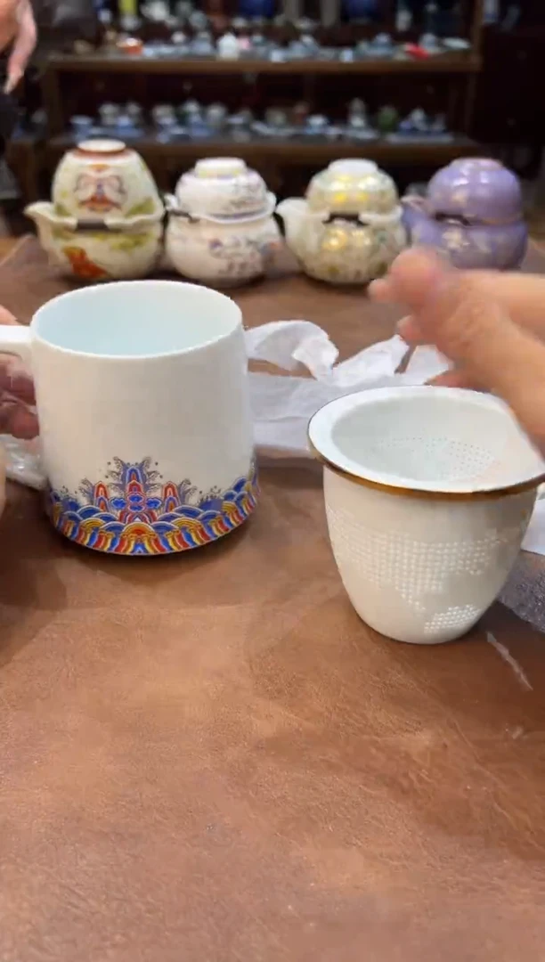 真的很便宜超好看会开片的旅行茶具