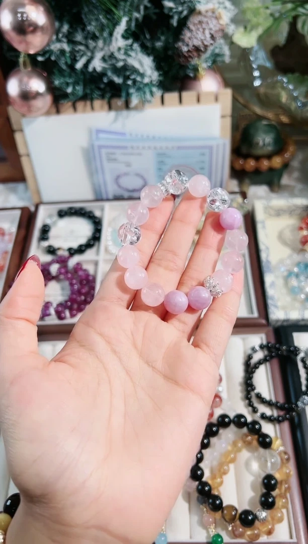 【闪购商品】水晶手链合金粉水晶